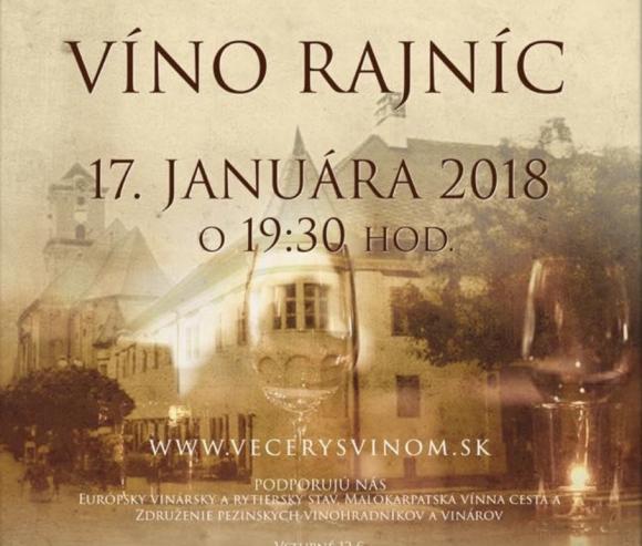 Večery s vínom: 17.1.2018 Radnica Pezinok